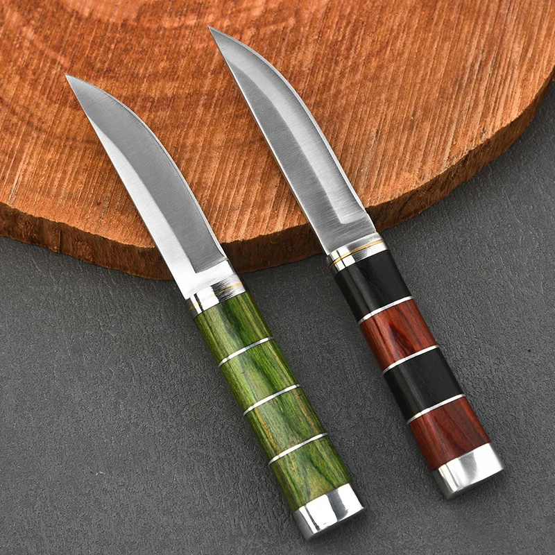 

Bamboo Shaped Hand Handle Meat Knife Hand Grilled Meat Knife Fruit Knife Cut Meat Steak Outdoor Portable Barbecue Knife