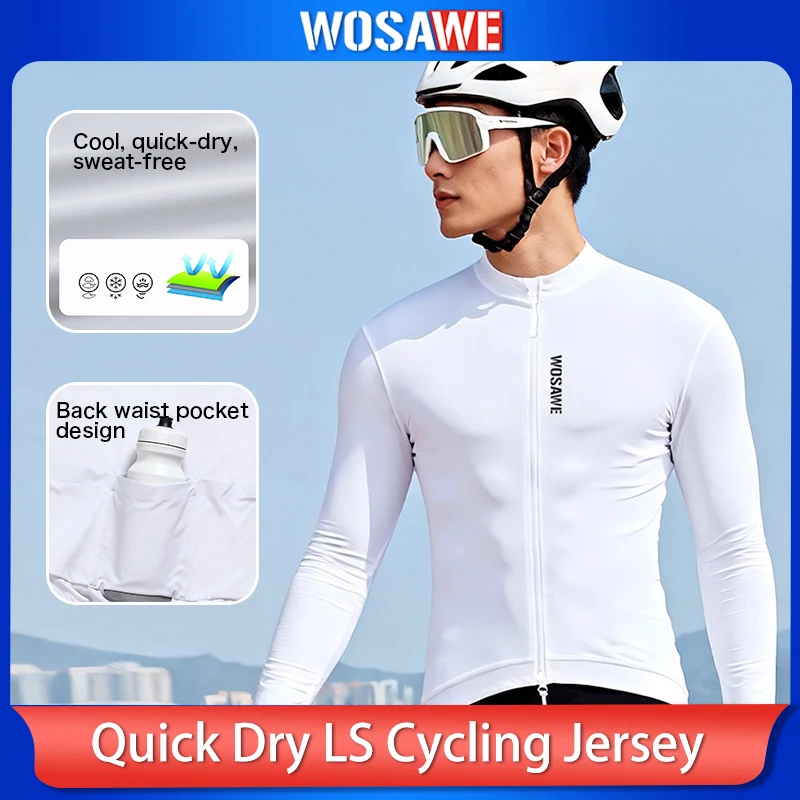 Велосипедная майка WOSAWE для мужчин и женщин, летняя, для MTB, для даунхилла, высококачественная, профессиональная, с длинным рукавом, велосипедная одежда