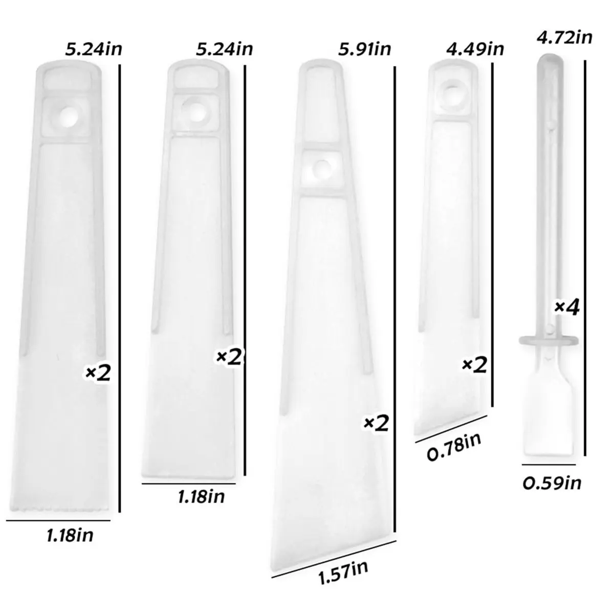 【ABKM】 12 Pack Glue Spreader Plastic Smear Plate Scraper Sticks Applicator Tool for Leatherwork Applicator Glue Spreaders