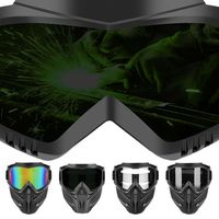 Dust Resistant Auto Darkening Welding Glasses Adjustable Band Impact Resistant Welder Mask Detachable Riding Mask Goggles