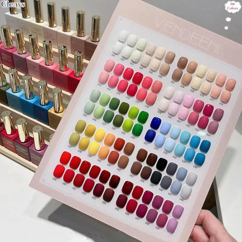 طلاء أظافر جليني 60 لونًا، غراء زيتي، أوساخ شبكية كاملة، شائع طوال العام، مجموعة طلاء أظافر جل غامر بلون خالص #4