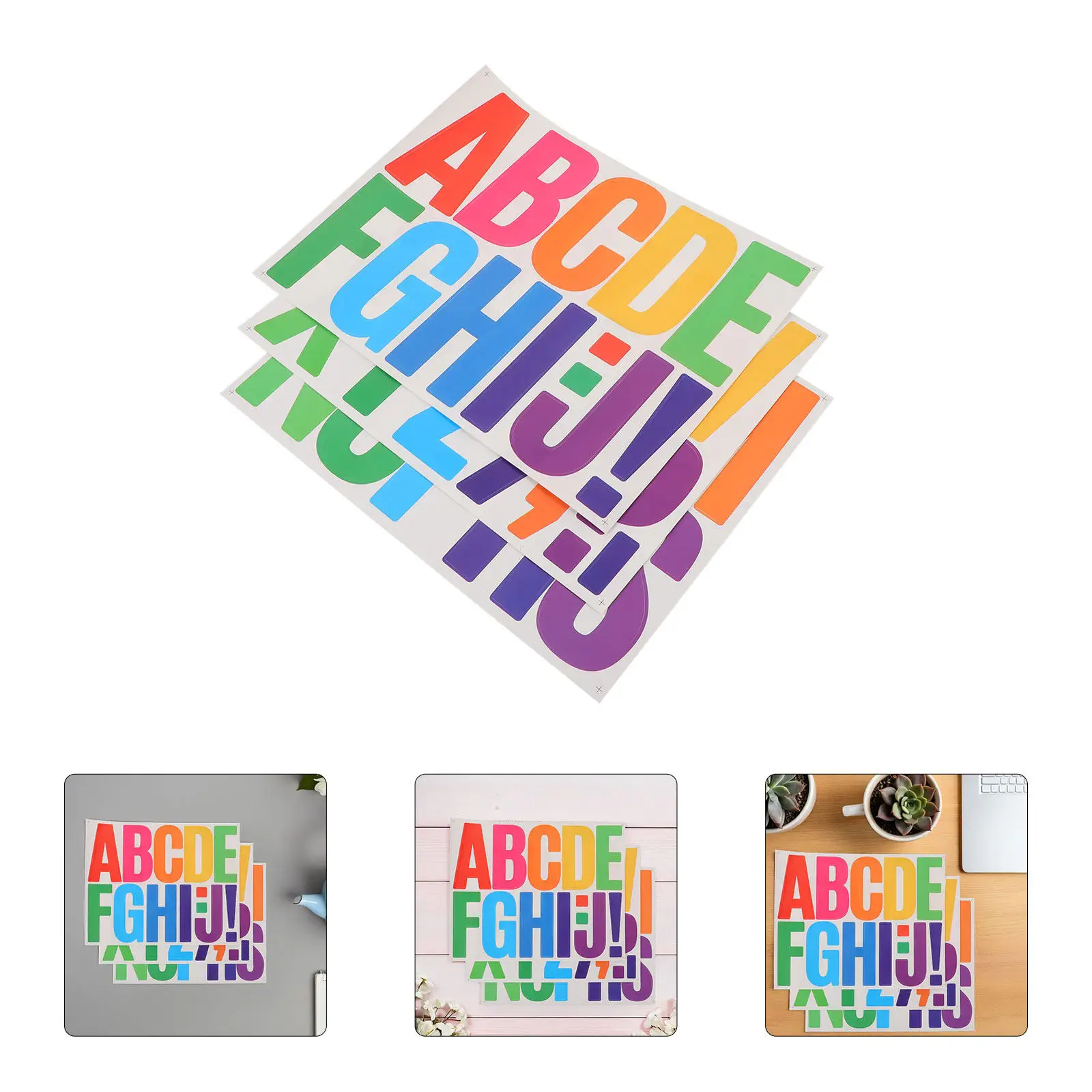 5Sets Waterproof Alphabet Stickers Self-Adhesive Colorful Letters for Bulletin Board Classroom Decor Mailbox Labels DIY Crafts