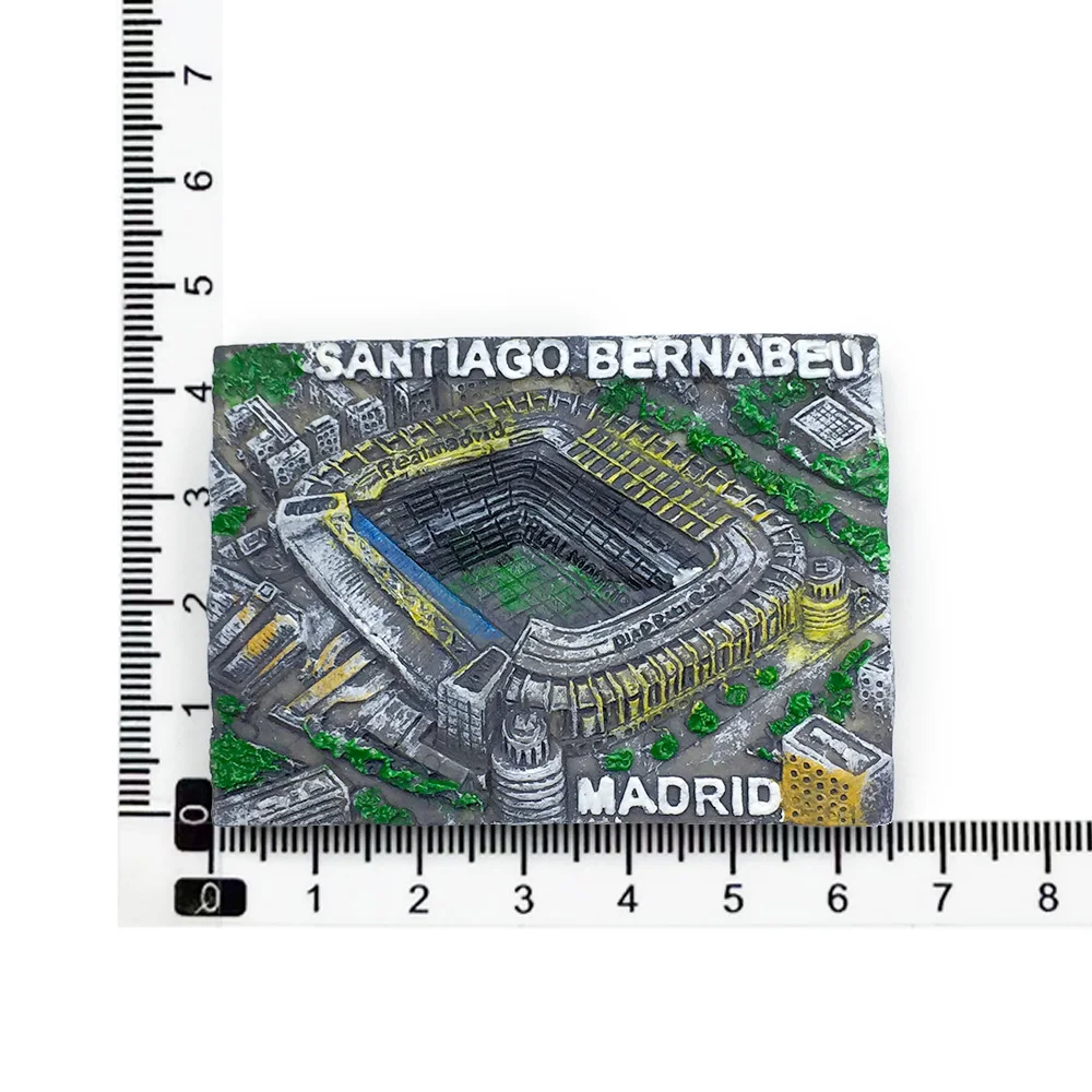 Santiago Bernabeu Stadium 3D Resin Fridge Magnet - Madrid, Spain - Cultural and Historical Value - Perfect Home Decor