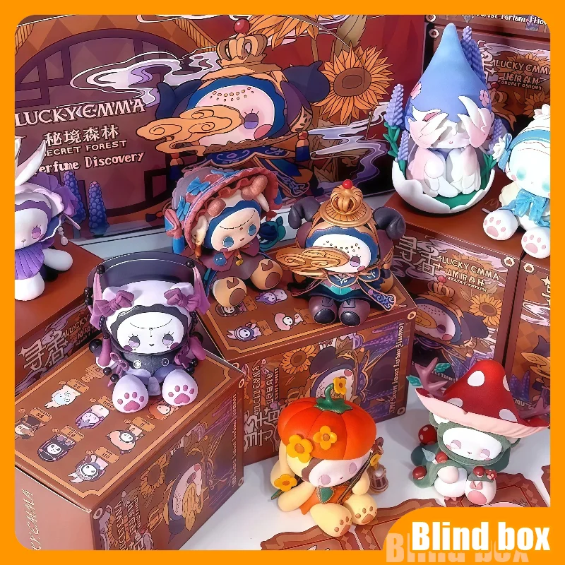 

New Lucky Emma Secret Forest Seeking Fragrance Series Blind Box Mystery Box Toy Emma Anime Figure Collectible Ornament Gift Toys