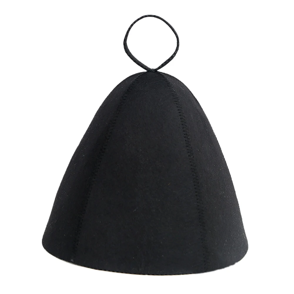 1pc sauna chapéu para proteção de banho engrossar lã feltro sauna chapéu sauna proteção de cabelo spa sauna acessórios peças de reposição