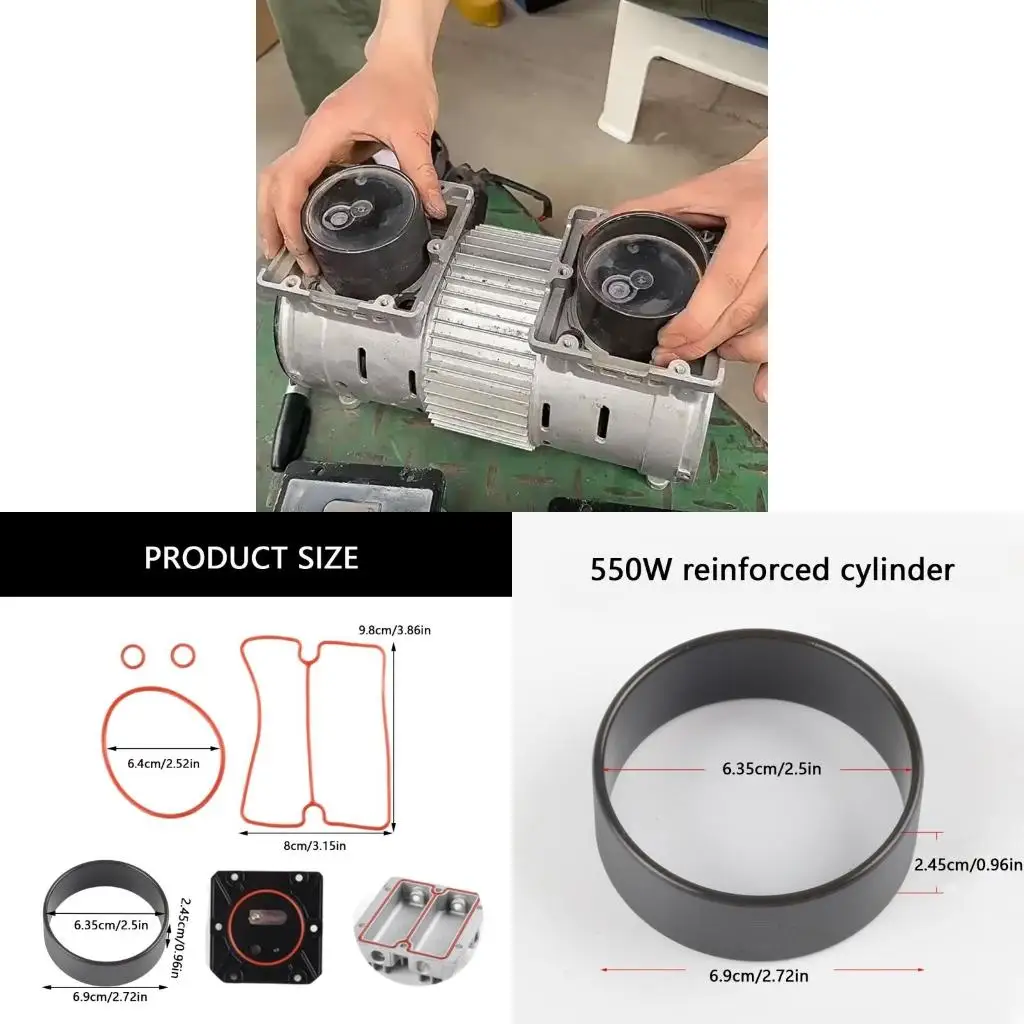  550W Without Oil Silents Air Compressor Service Set Includes 20 Tool for Enhances Durability and Quick Repairs