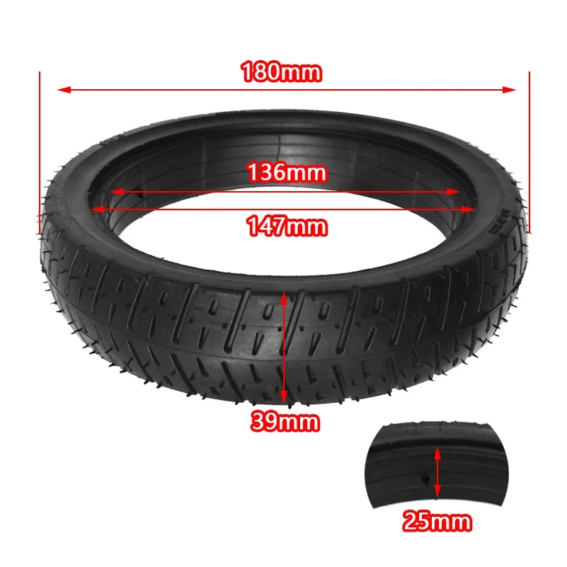 8x1.5Solid tire, suitable for 8-inch ultra-thin brushless wheel motor  replacement tire 8 