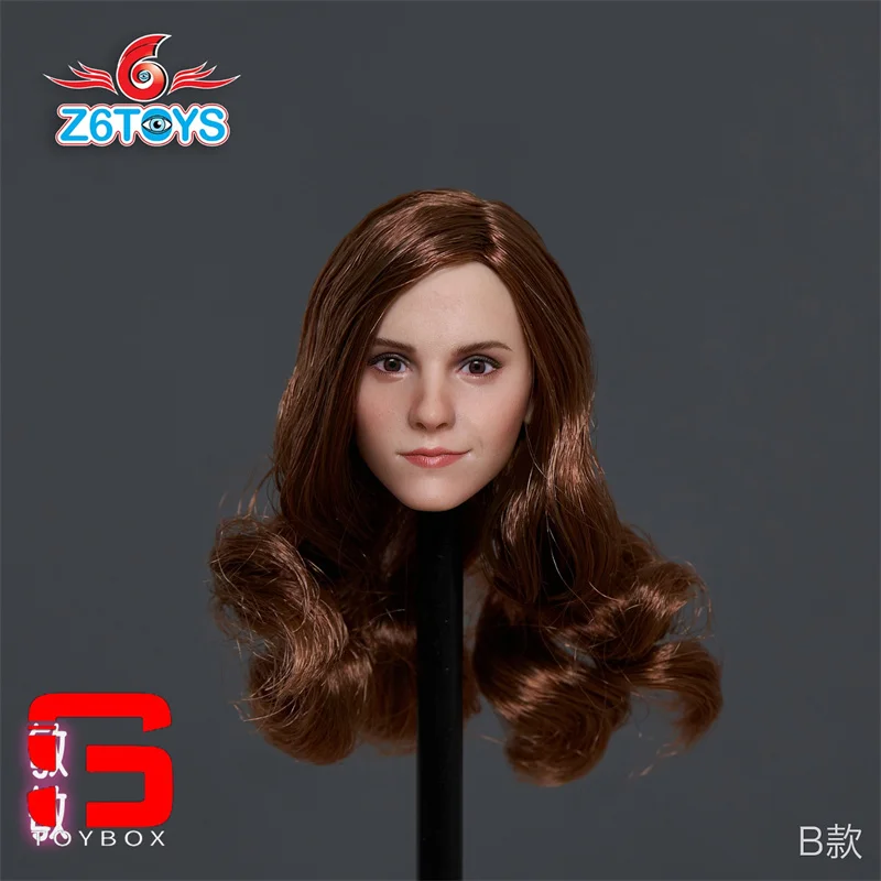 Z6toys zc012 1/6 emma watson cabeça esculpida olhos móveis cabeça escultura modelo caber 12 ''feminino soldado figura de ação corpo