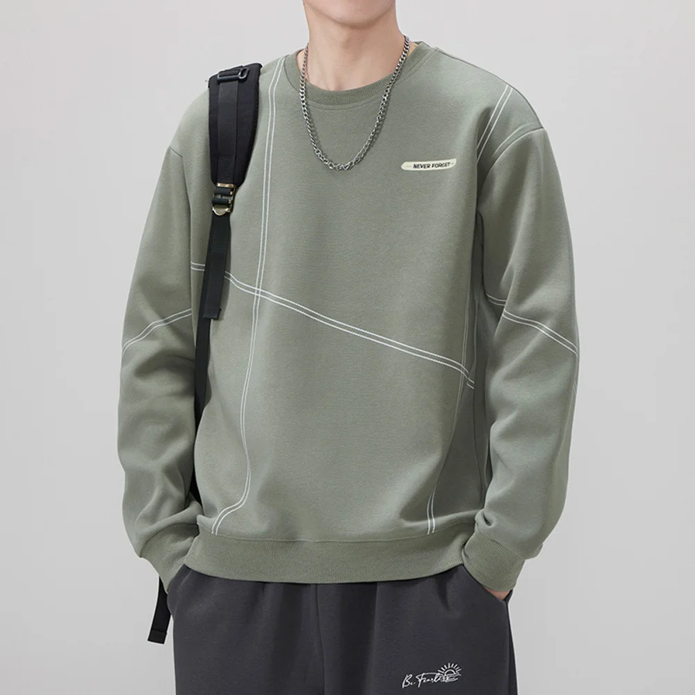 

Men's Trendy Versatile Sweatshirt Round Neck Long Sleeve Men's Casual Hoodie Long Sleeve Loose Round Neck Fashion Sportswear Top