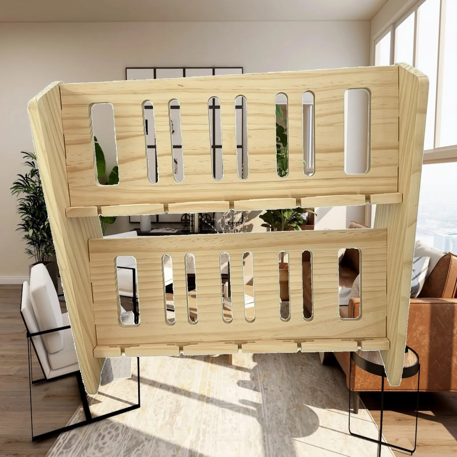 Wooden Multi Layer Phone Stand Freestanding Mobile Phone Bracket Desktop Storage for Multiple Devices