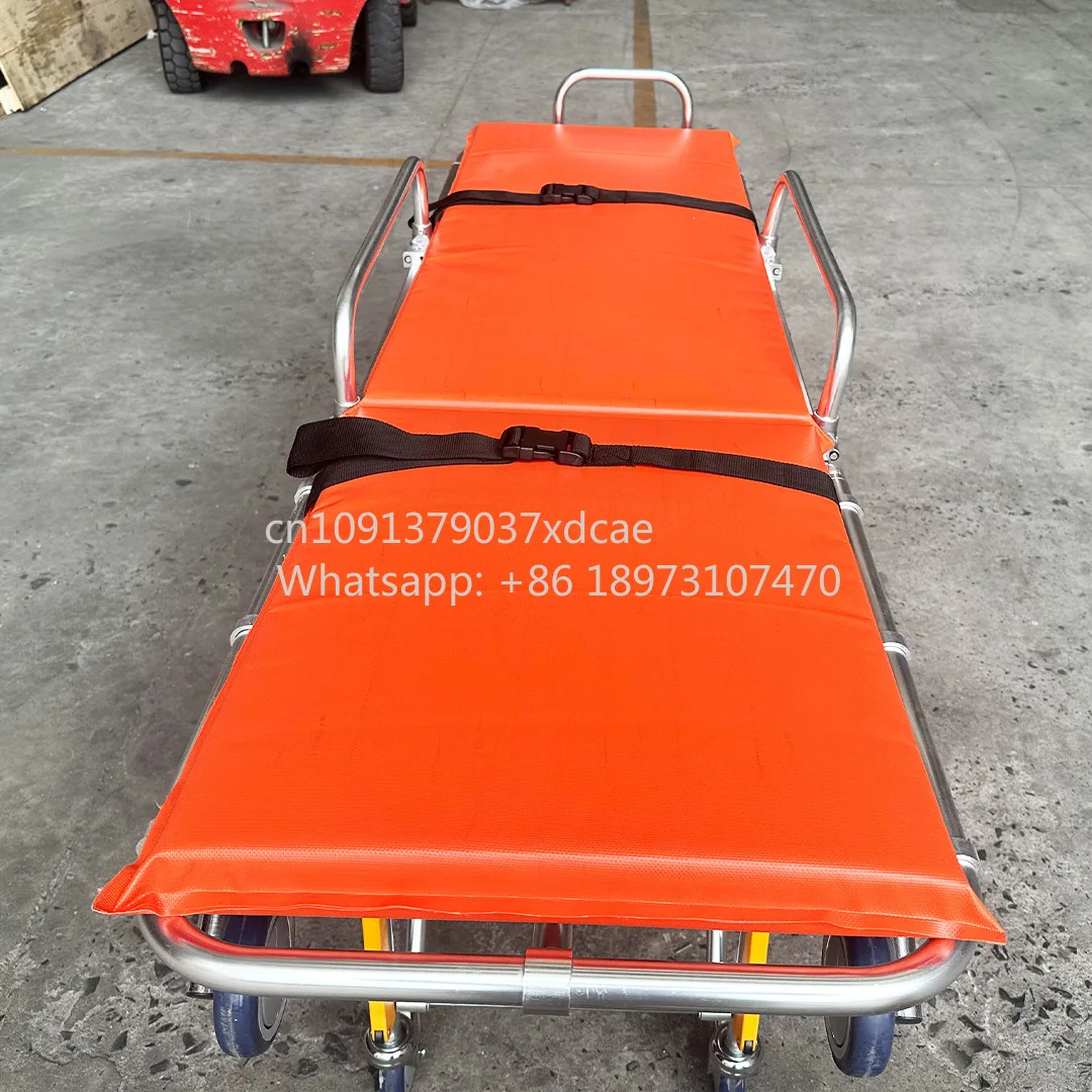 2026 New Ambulance First Aid Aluminum Alloy Emergency Stretcher Trolley With 160kg Load Capacity For Patient Transfer
