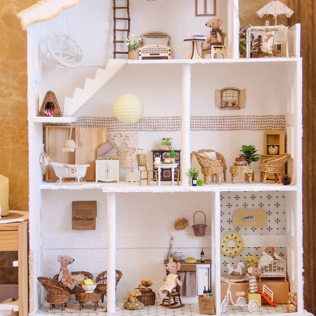 Miniatur-Simulationsmöbel 1:12 Badezimmer Küche Schlafzimmer Geeignet für Miniaturhaus-Dekoration