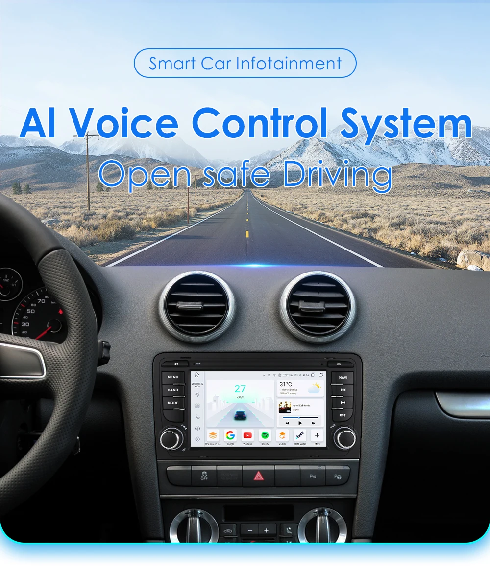 Hizpo 7“ CarPlay Android Radio For Audi A3 8P 2003-2012 Car Intelligent System 2din GPS Stereo Multimedia Player RDS Head Unit