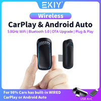 EKIY Wireless Carplay Adapter Smart Box Plug And Play Bluetooth WiFi Fast Connect Universal For Wired Apple Carplay Cars