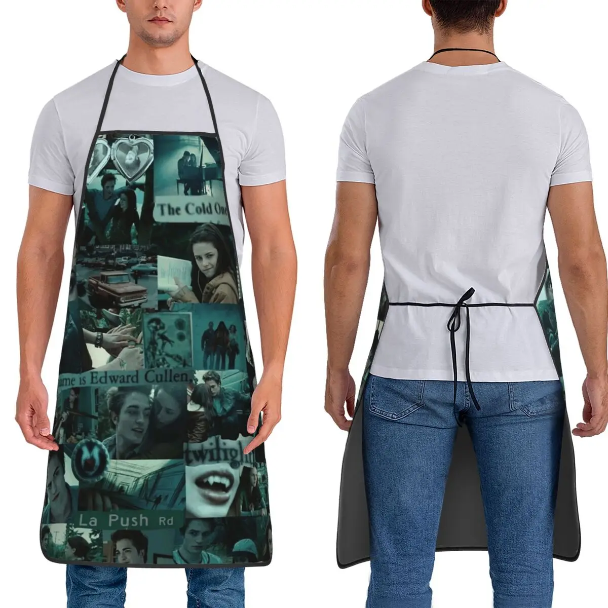 Edward Cullen Twilight Movie Aprons Chef Cuisine Tablier Waterproof Bib Kitchen Cleaning Pinafore for Women Men Painting
