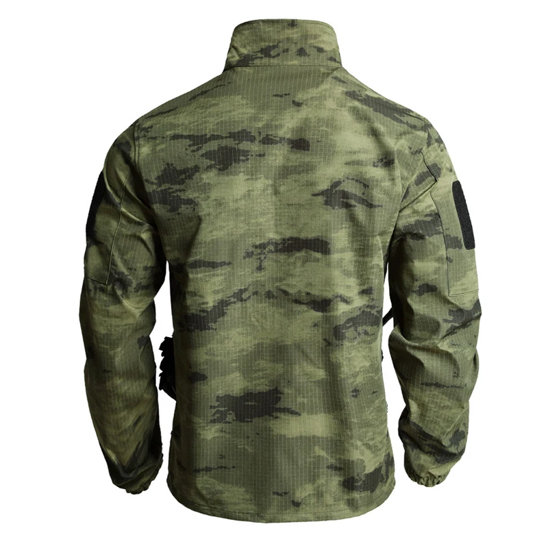 Spring Autumn Men's Hiking Workwear Sets Outdoor Men Camo Multi-Pocket Jackets + Cargo Pants Men Heavy Duty Work Uniform Suits