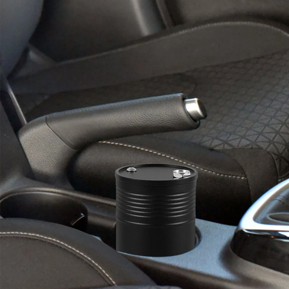 

2pcs Car Ashtray Portable Smokeless Windproof With Lid For Cup Holder Alloy Vehicle Interior Ashtray For Office Garden Party Use