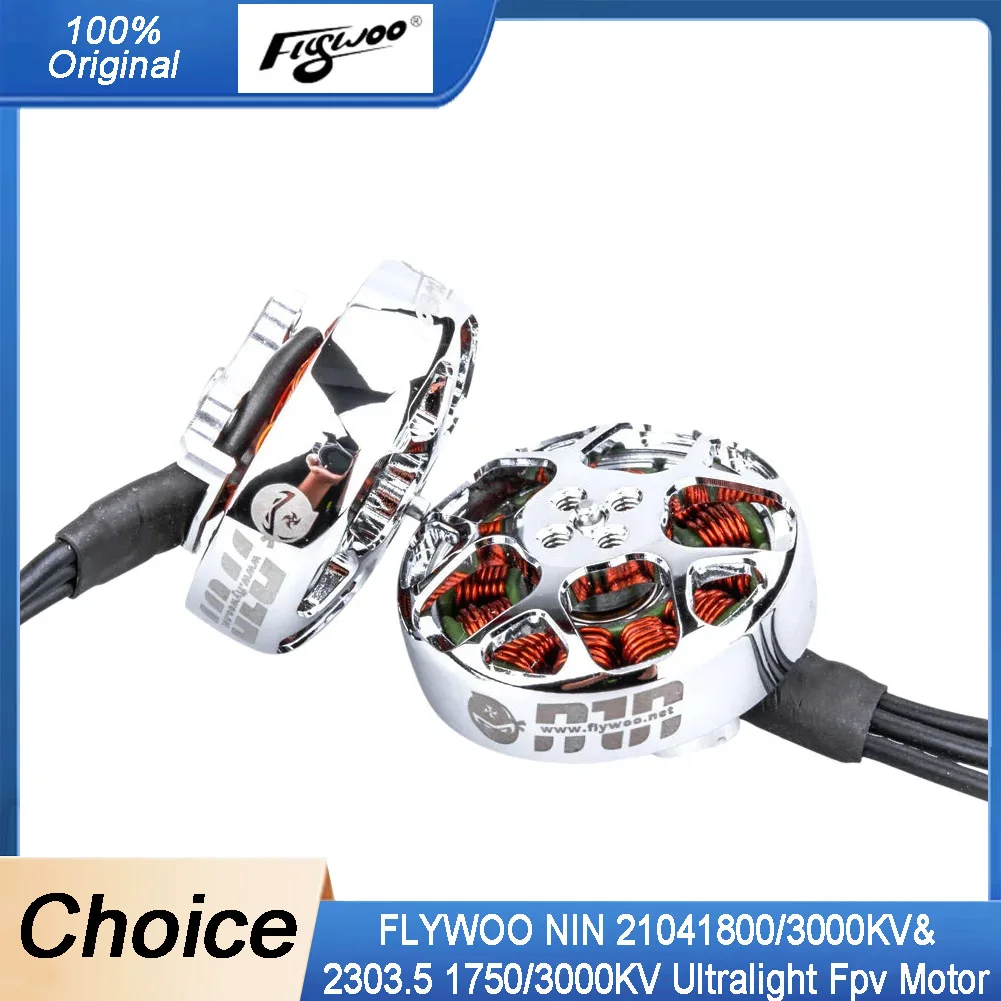 

Моторы FLYWOO NIN FPV — 2104 (1800/3000 кВ) и 2303,5 (1750/3000 кВ), сверхлегкие для дронов Whoop/Toothpick