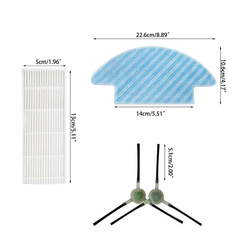 掃除ロボットアクセサリー交換部品フィルターモップパッドサイドブラシ M210S ドロップシップ用