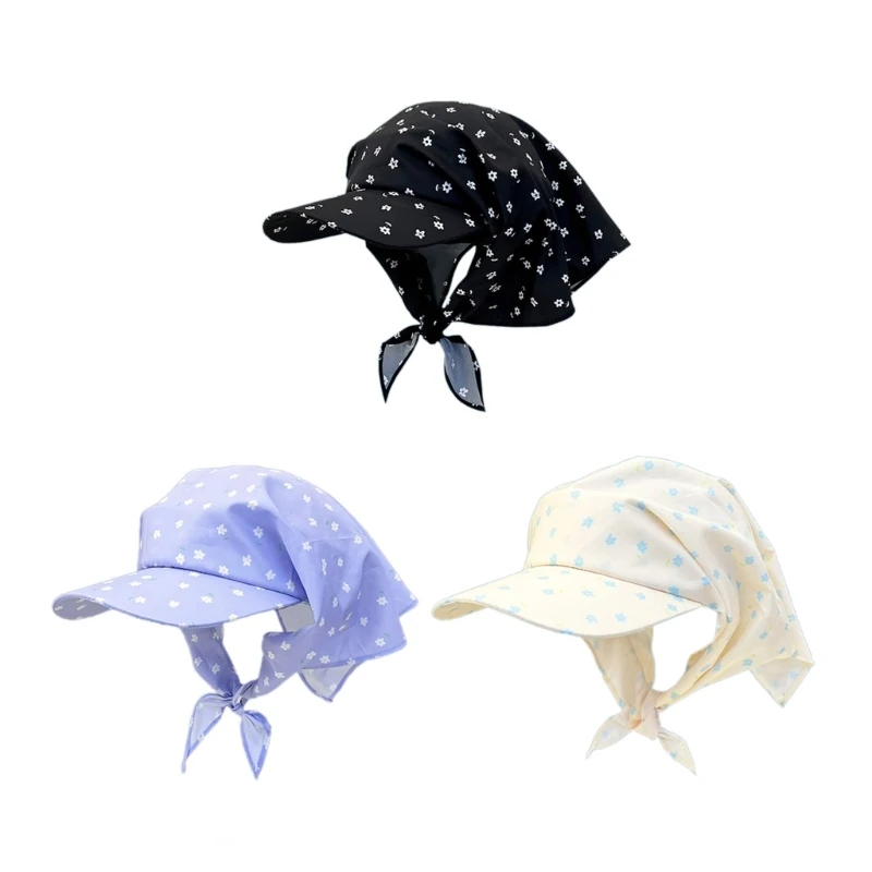 

Lightweight Headscarf Baseball Caps with Floral Print Adjust Size Hat Cycling Travel Turban Caps for Girl Woman Dropship