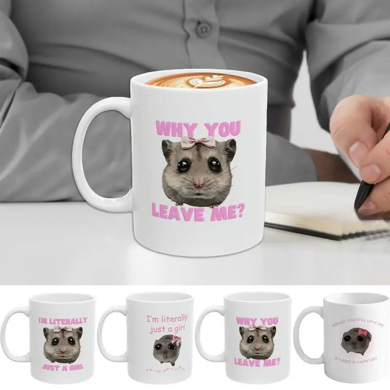 Hamster Mug Unique 11oz Ceramic Mug Featuring Sad Hamster Sad Hamster Design Unique Funny Mug That Makes Everyone Laugh For