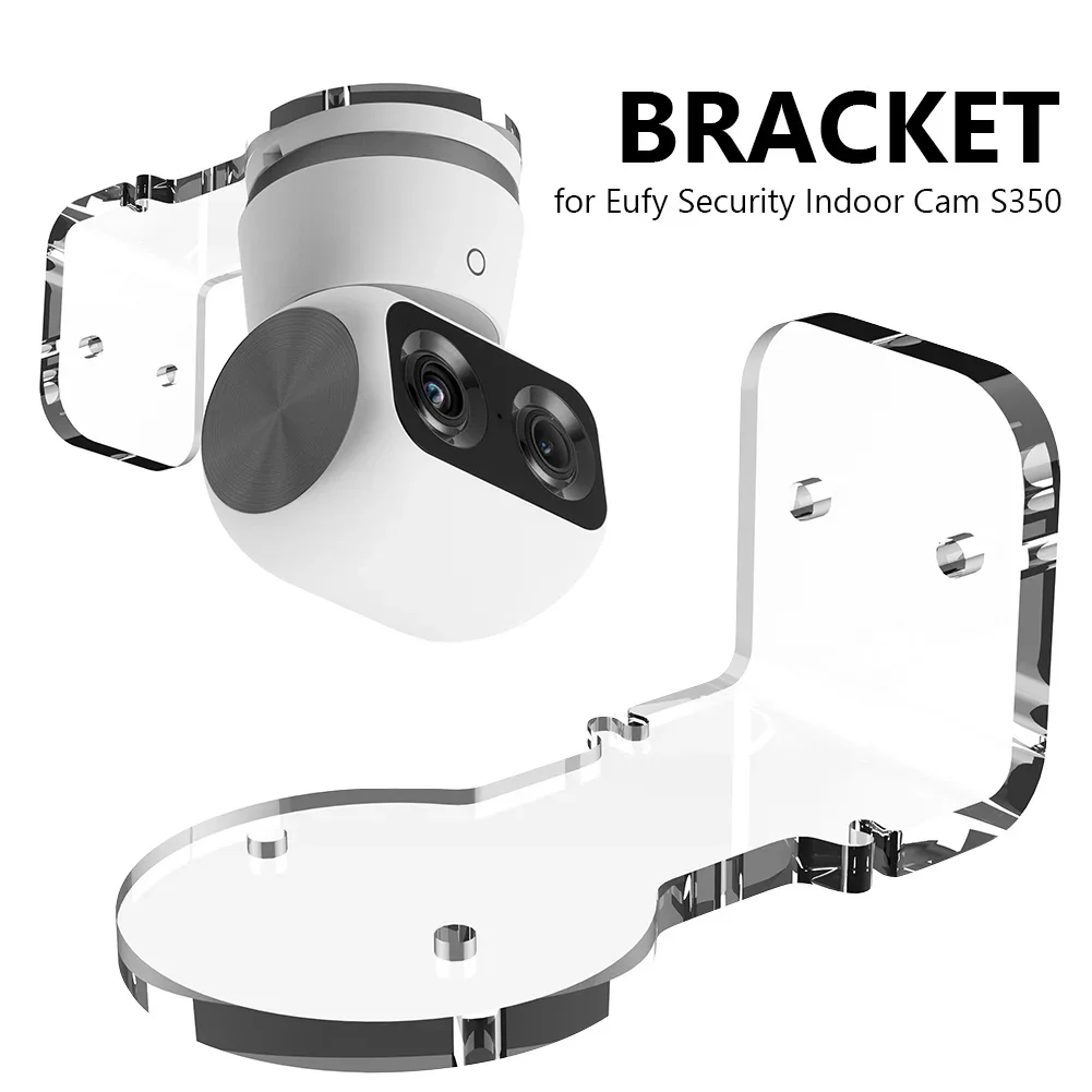 Eufy Security Indoor Cam S350 Настенный Кронштейн Прозрачный Акрил Отверстие Не Требуется Многосценарный Держатель Для Камеры...