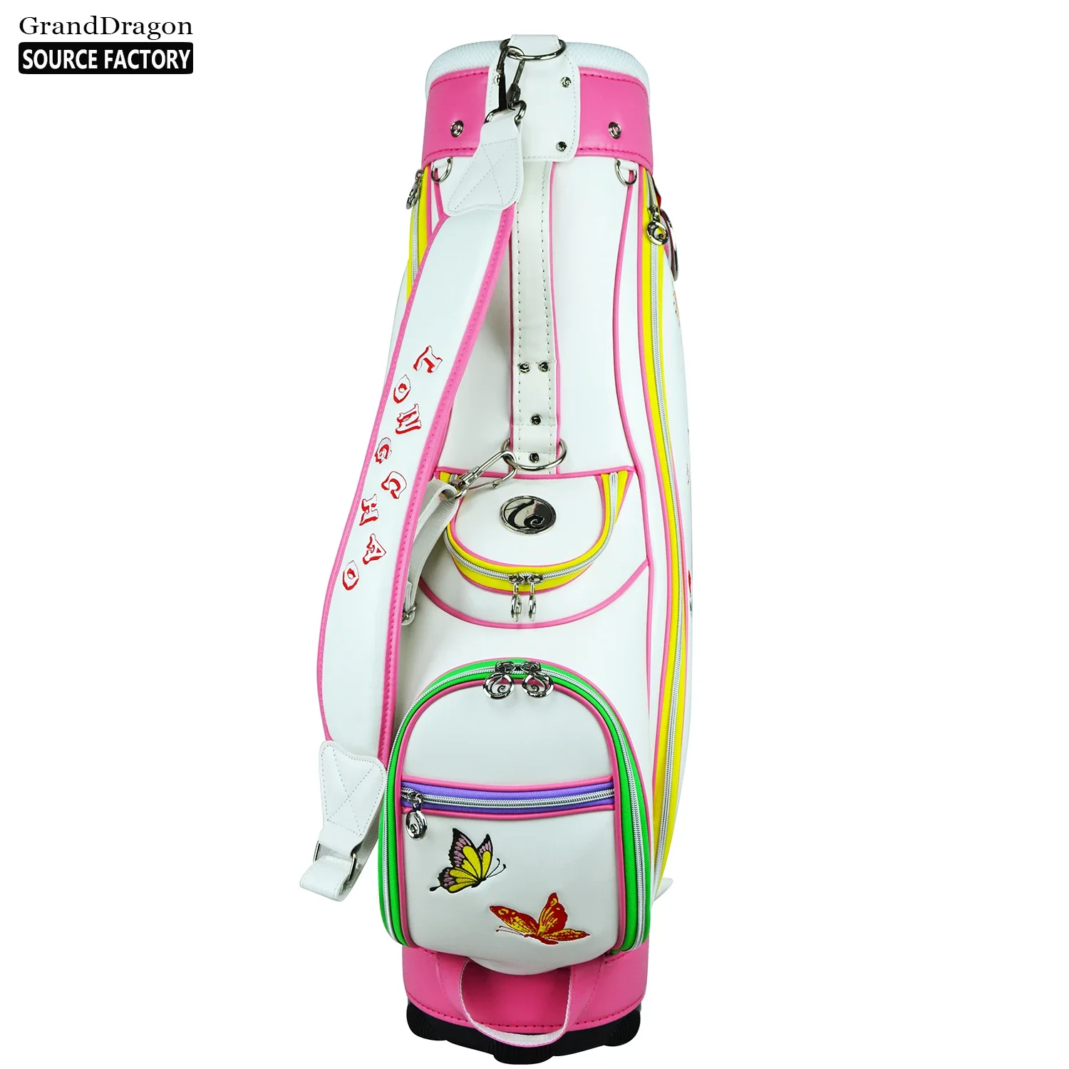 Ladies Portable PU Golf Cart Bag for Golf Clubs