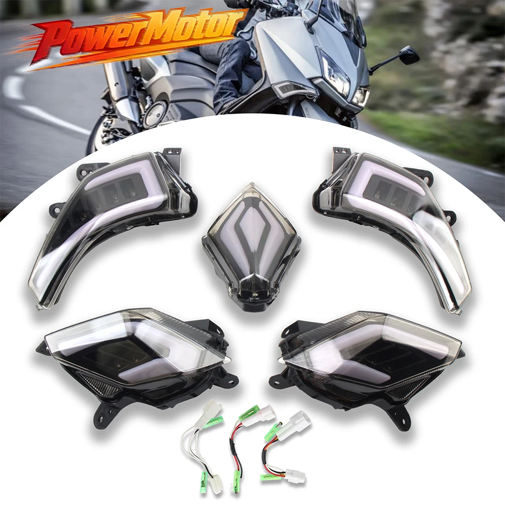 Motorcycle LED Signal Turn Lights For YAMAHA Tmax530 2012 2013 2014 2016 LED Front Rear Tail Brake Lamp Indicators