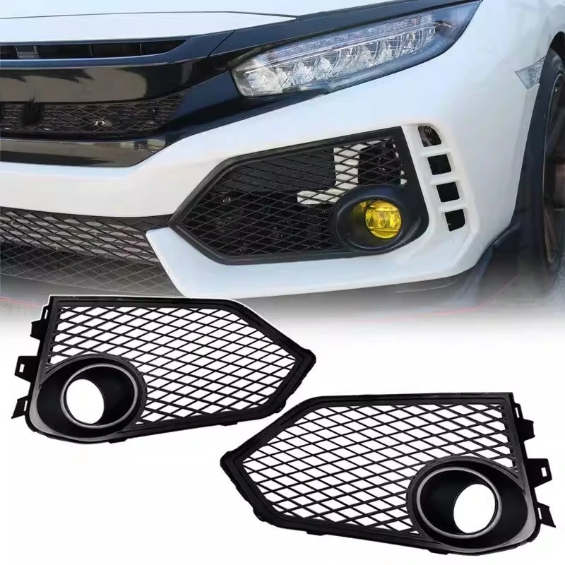 

Front Bumper Fog Lamp Frame for Honda civic TYPE R 2017 2018 2019 Car Fog Light Cover Auto Accessories