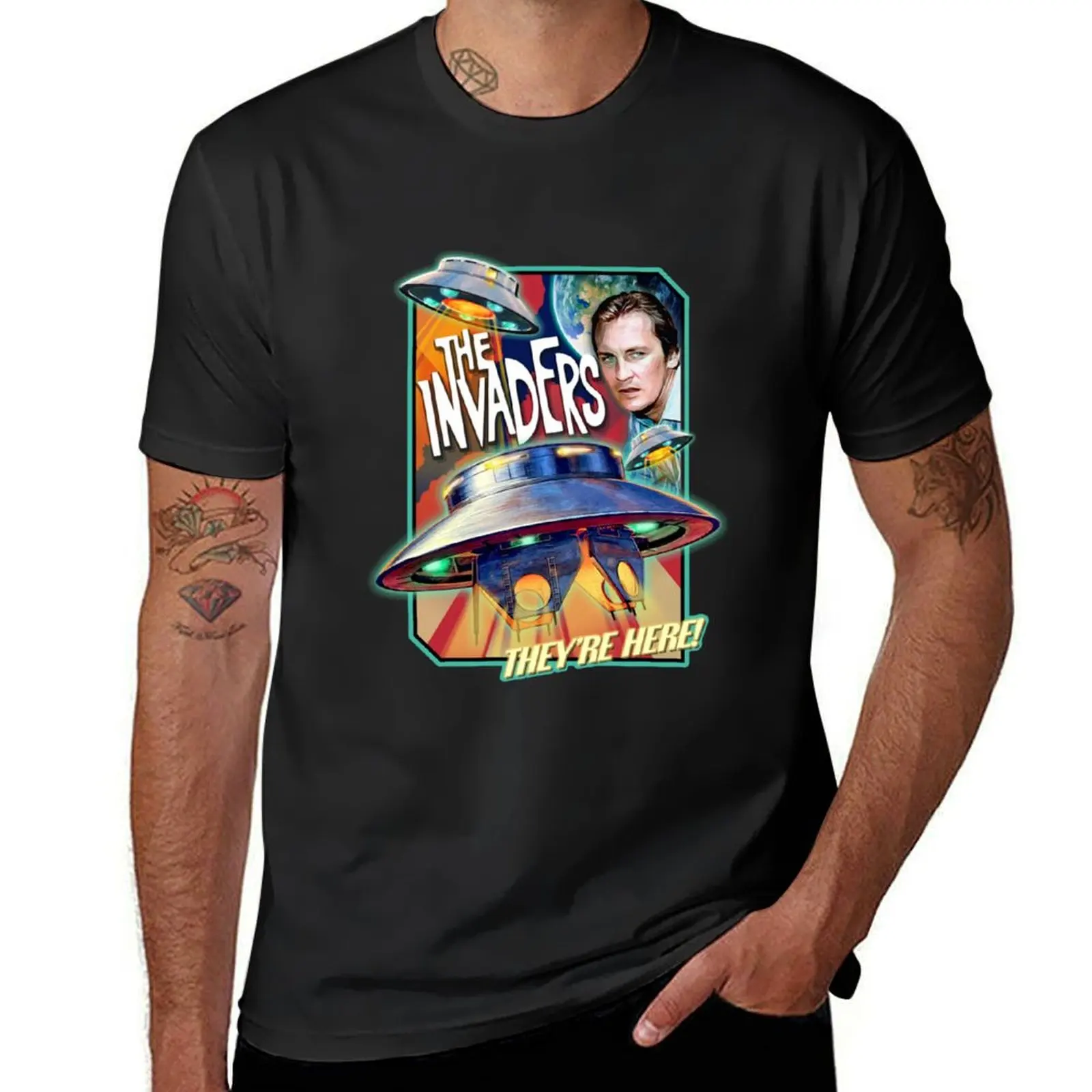 

David Vincent Flying T-Shirt luxury t-shirt Funny t-shirt plus size tops blacks mens t shirts