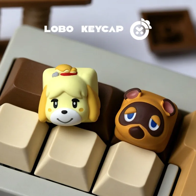NEW 3D Printed Resin Tom Nook Isabelle Custom Artisan Keycap Point Key Mechanical Keyboard PC Gaming Anime Collect Gift