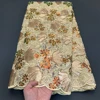 2025 고품질 아프리카 나이지리아 레이스 패브릭 자수 Tulle Guipure 스팽글 웨딩/신부 가운 드레스 그물 천 5 야드 ﻿ 1