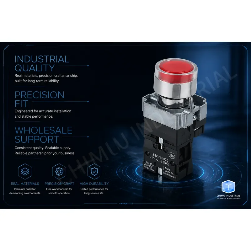 【CHIMU INDUSTRIAL】 for XB2-BW3462 BW3361 LED Push Button Switch Self-Resetting 24V 220V 380V view 5