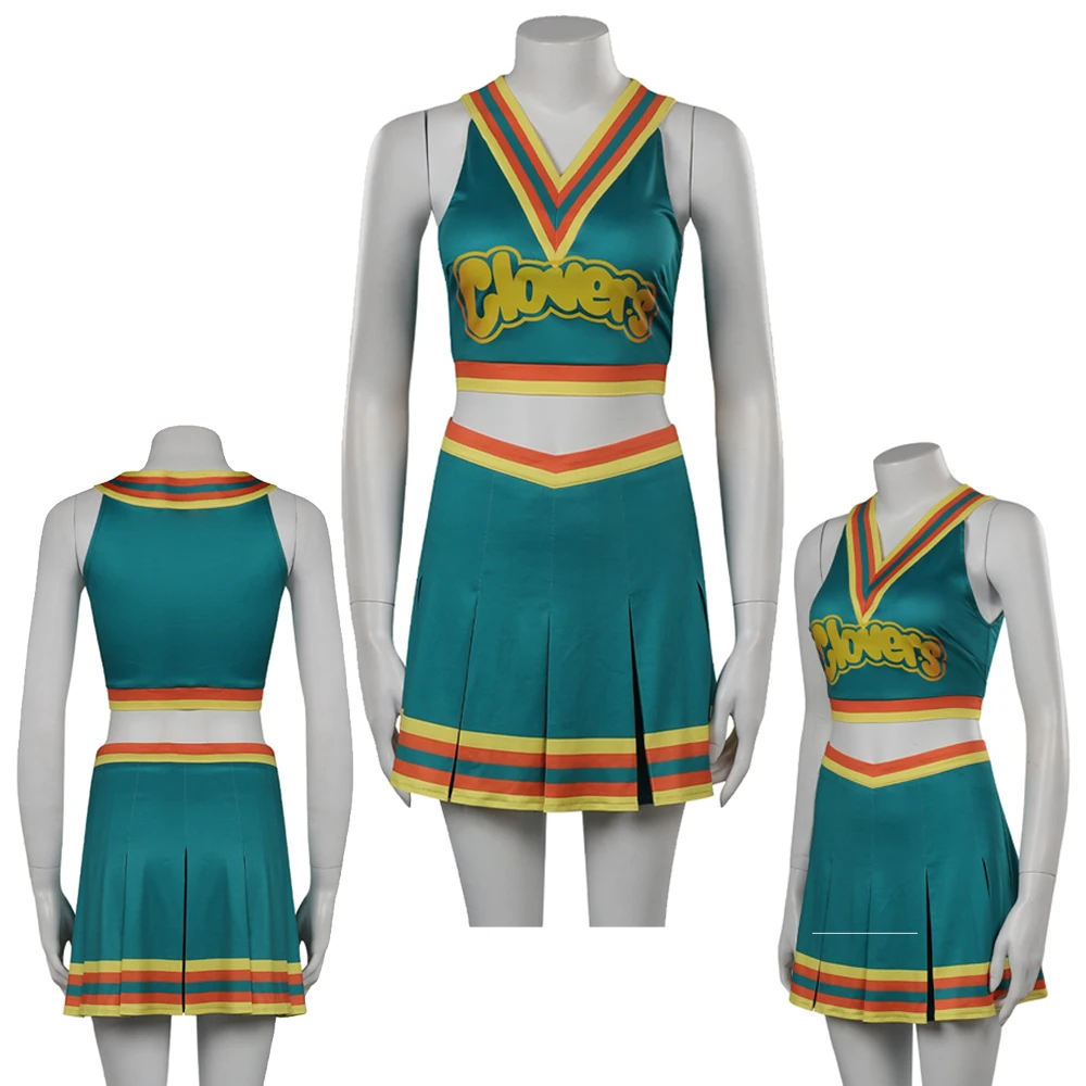 Movie Bring It On Clover Cheerleading Clothes Cosplay Women Dress Costume Outfits Halloween Carnival Suit For Female Women Adult