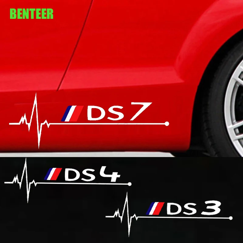 2Pcs Car Body Stickers For Citroen DS3 Cabrio DS4 DS5 Prestige 5LS DS6 DS7