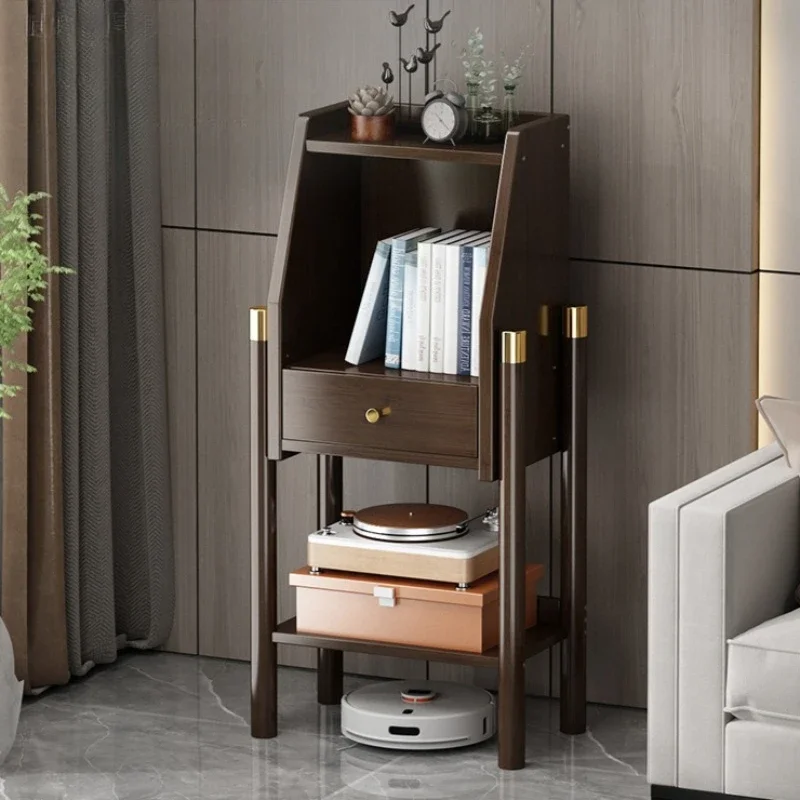 

Bookshelf Shelf Floor-to-ceiling bookcase Simple living room wall locker Corner cabinet TV side cabinet Display cabinet Bamboo
