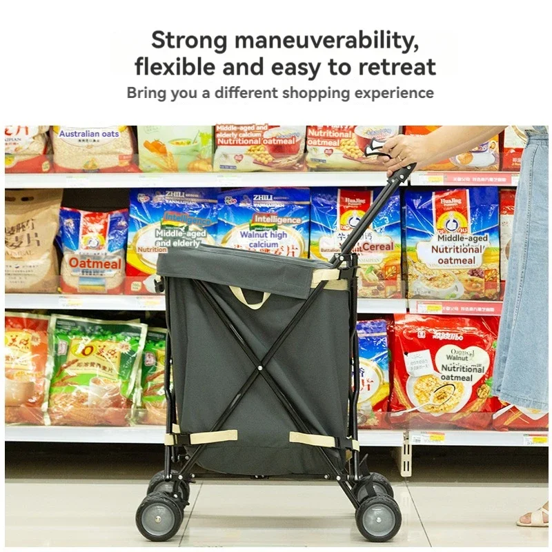 Outdoor Camping Trolley To Buy Vegetables Take Express Portable Folding Truck Shopping Truck