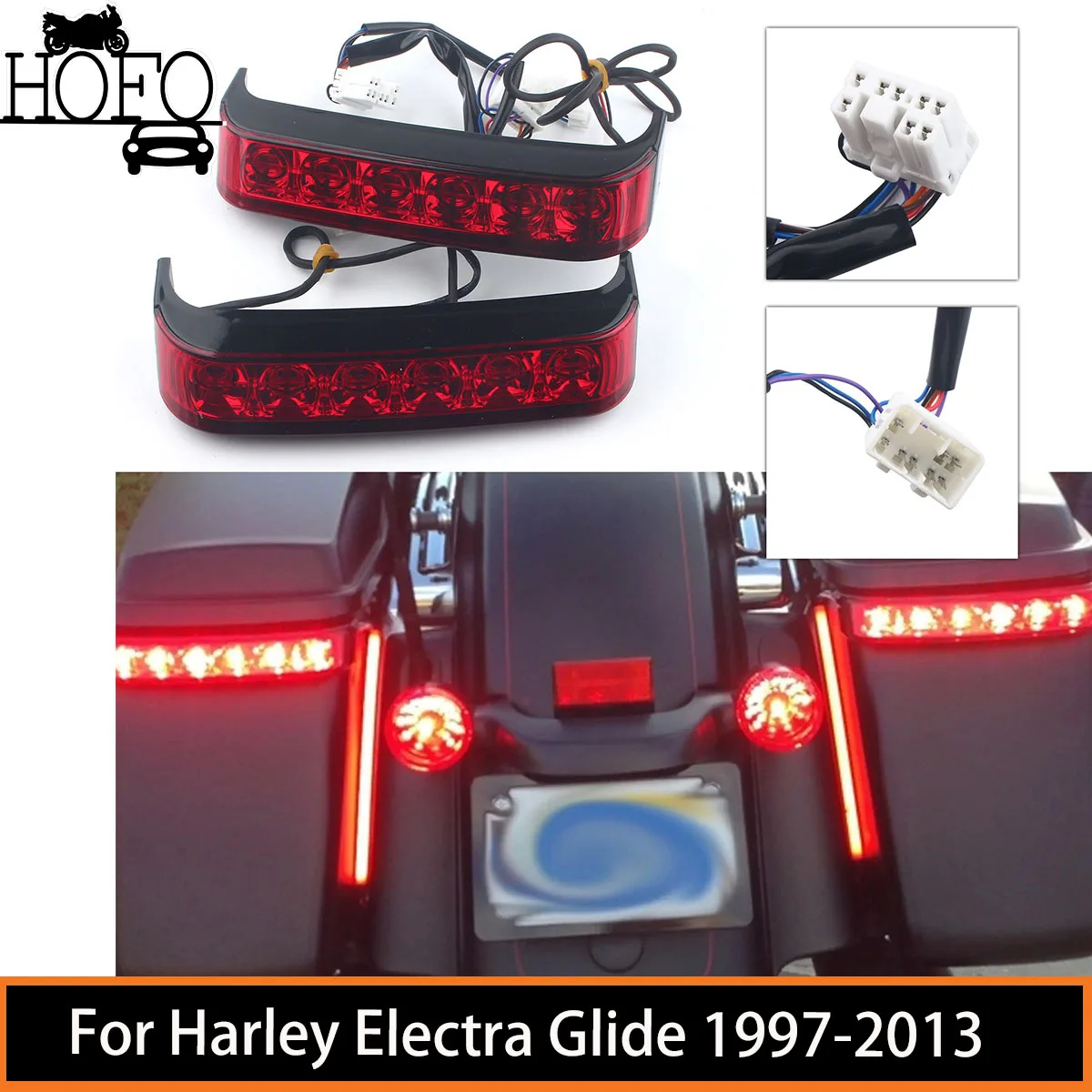 

Motorcycle Rear Side Box Tail Light LED Tail light Modified For Harley Electra Glide Classic EFI - FLHTC FLHTC I Road Glide