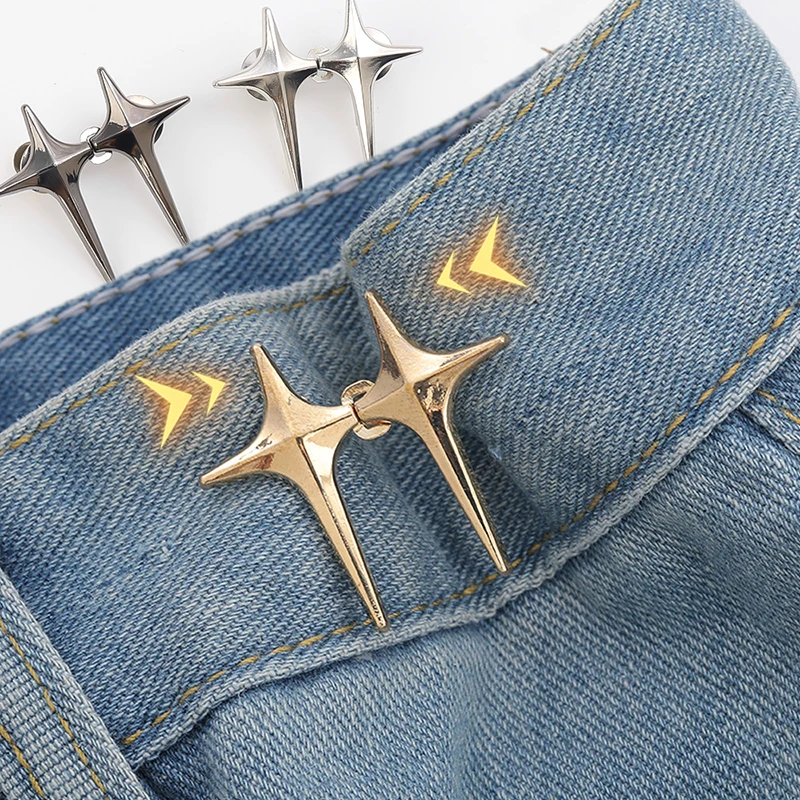 Cross Jeans Waist Retraction Buckles Convenient Jeans Resize Buckles Adjustable Star Buckles Jeans Skirt Trousers Accessories