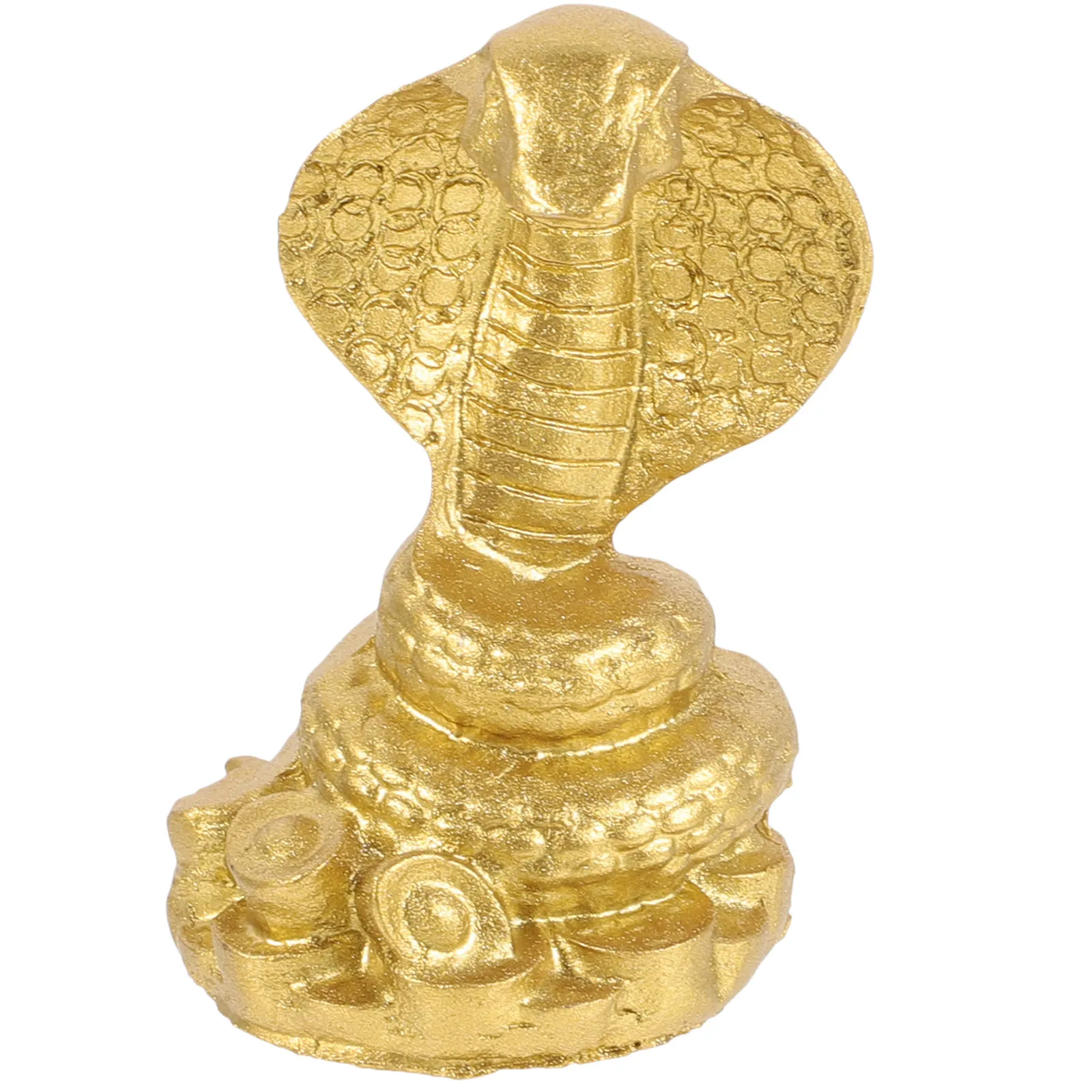 

1 Piece Exquisite Cobra Statue Resin Craft Smooth Finish Desktop Decor for Home Office Halloween Display Animal Ornament
