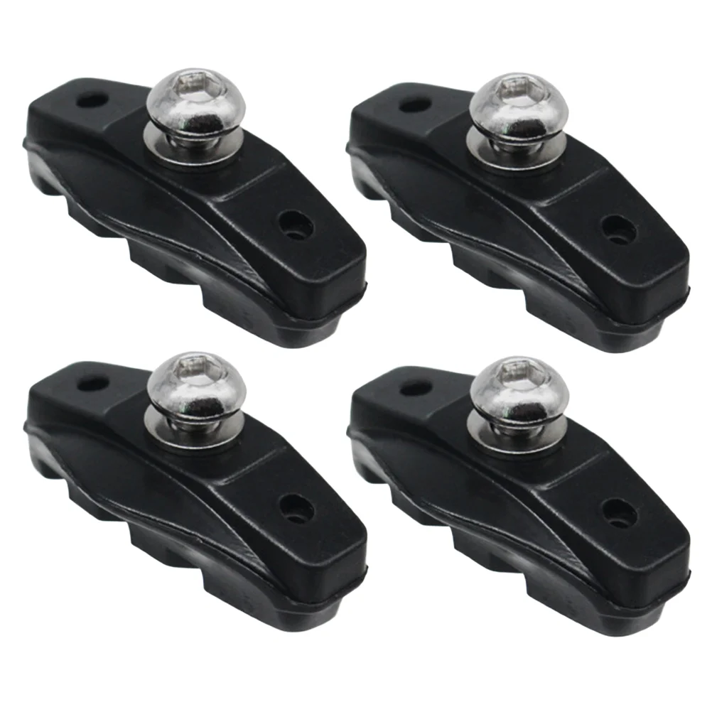 2 Pairs/4pcs Road Bike Bike C- C-brake Pads Rubber C-brake Blocks Holder Shoes Block (Black)