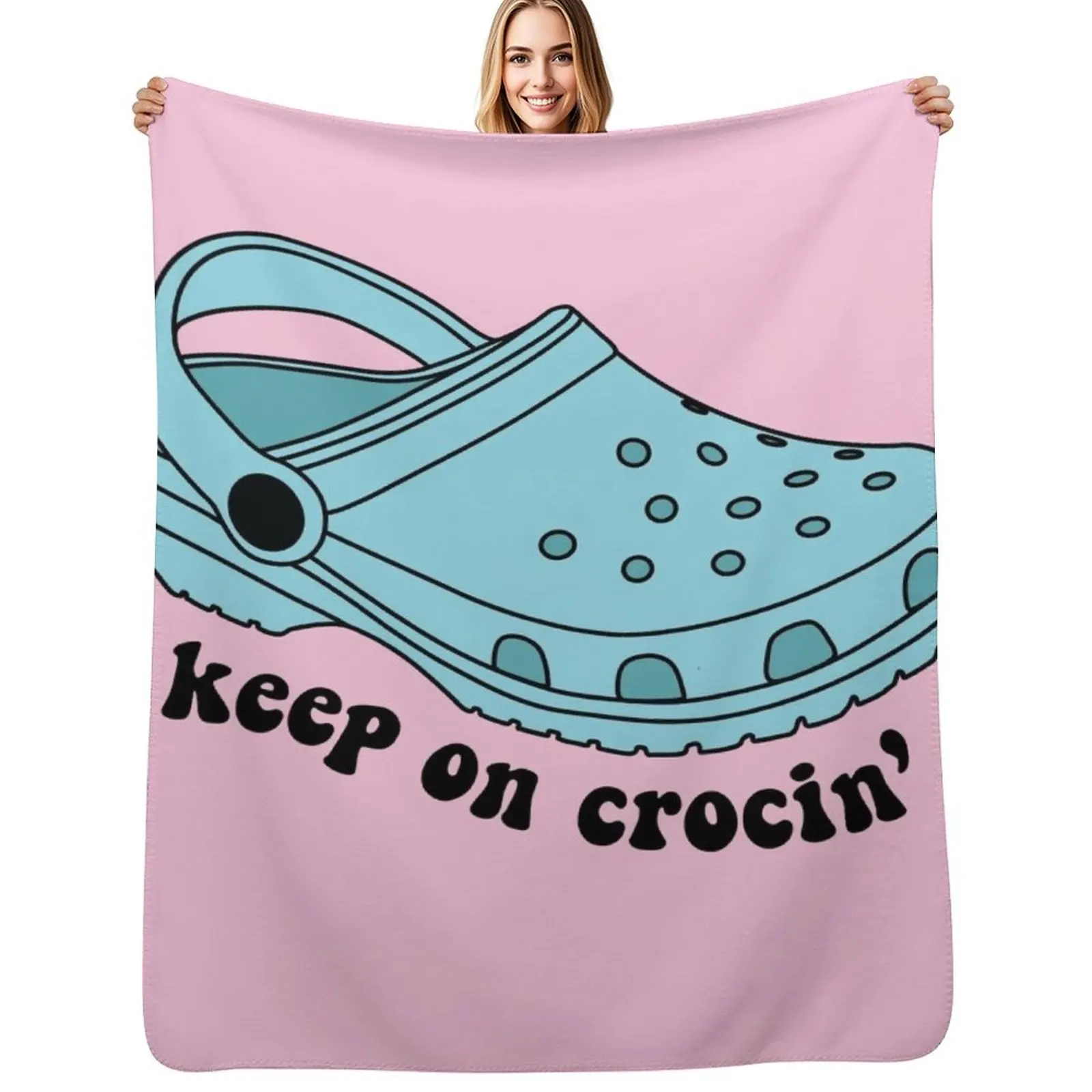 

Keep On Crocin' Throw Blanket Stylish Couch Blanket for Home Living Room