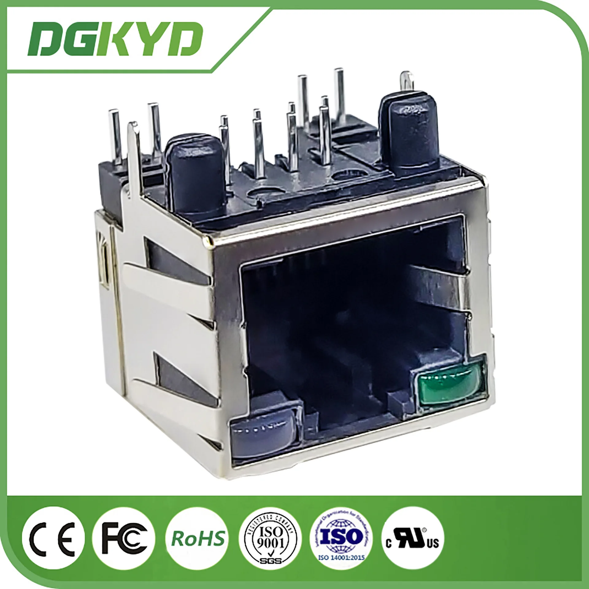 For RJ45 through 56 with light and wing FR52 material, communication interface DGKYD561188DE3A8DB7H