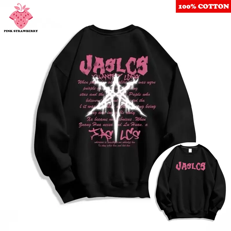 

American Retro Star Letter Print T-shirt Men Autumn 2025 New 100%Cotton Oversize Loose Long sleeves T-shirt Top Y2k Man clothing