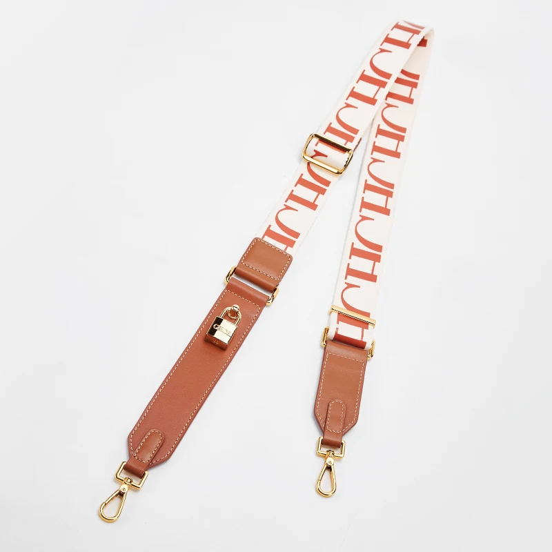 Shoulder Strap Accessories with Letter Printing, Fashionable and Multi-color Options Dot Pattern Design Bag,