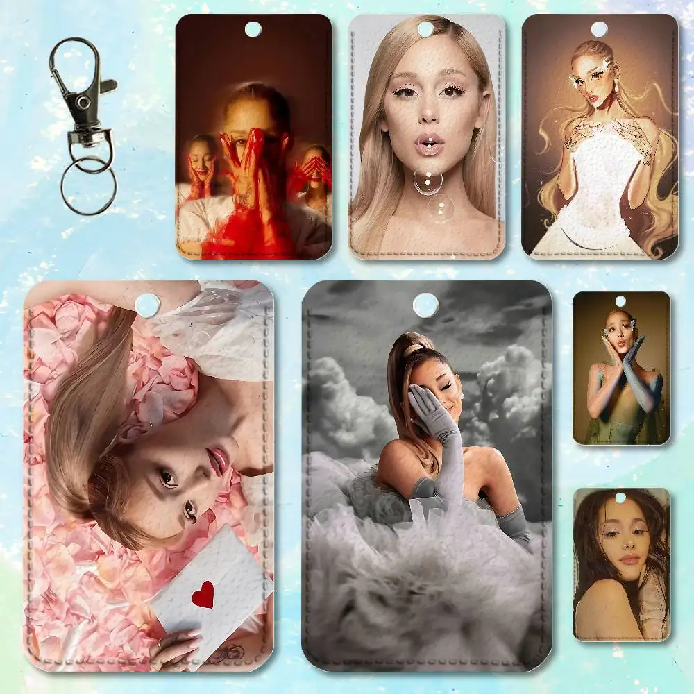 

A-Arianas Eternal Sunshine Premium PU Leather Card for Daily Use Holder Card Case with Metal Carabiner Customizable Design