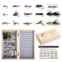 Goture Kit de moscas de pesca con mosca, 26-115 Uds. Señuelos de pesca con mosca, moscas secas, cebo húmedo, serpentinas, moscas de ninfas, Kit surtido de pesca con mosca