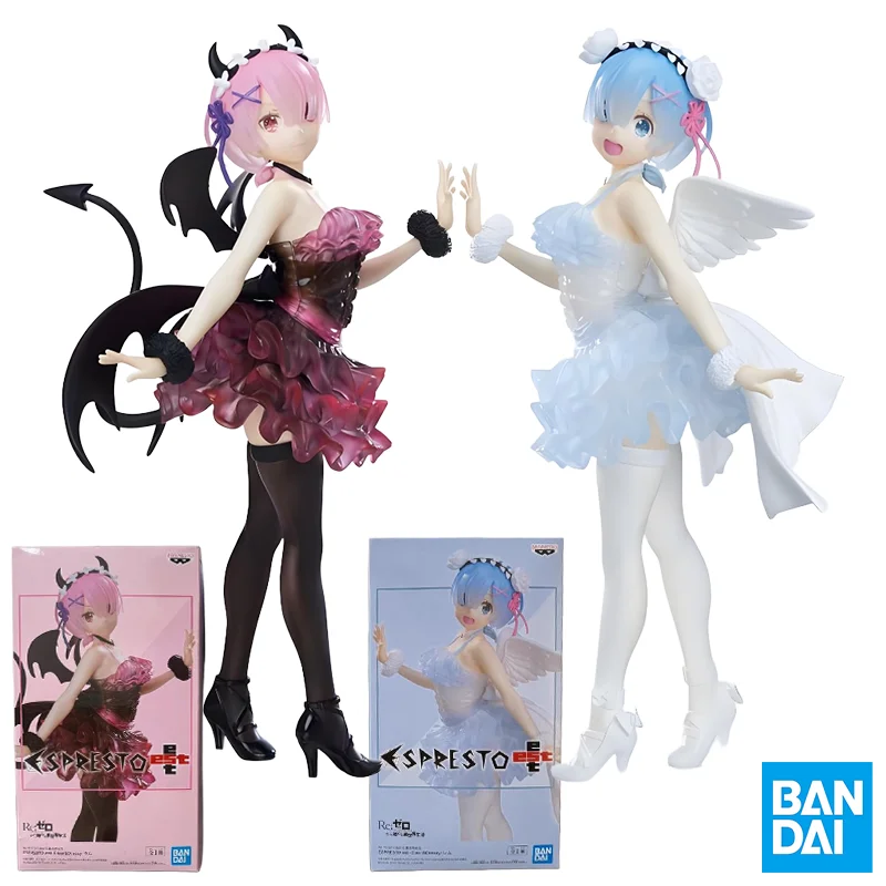 

Bandai Original Banpresto Re Life In A Different World From Zero Ram Rem Model Doll Brand Action Figure Model Toys Collectible
