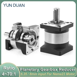 Planetary Reducer Nema23 Stepper Motor Reducer Kit Step-down Gearbox Ratio 4:1-100:1 14mm Shaft 20 arcmin 3000rpm Input