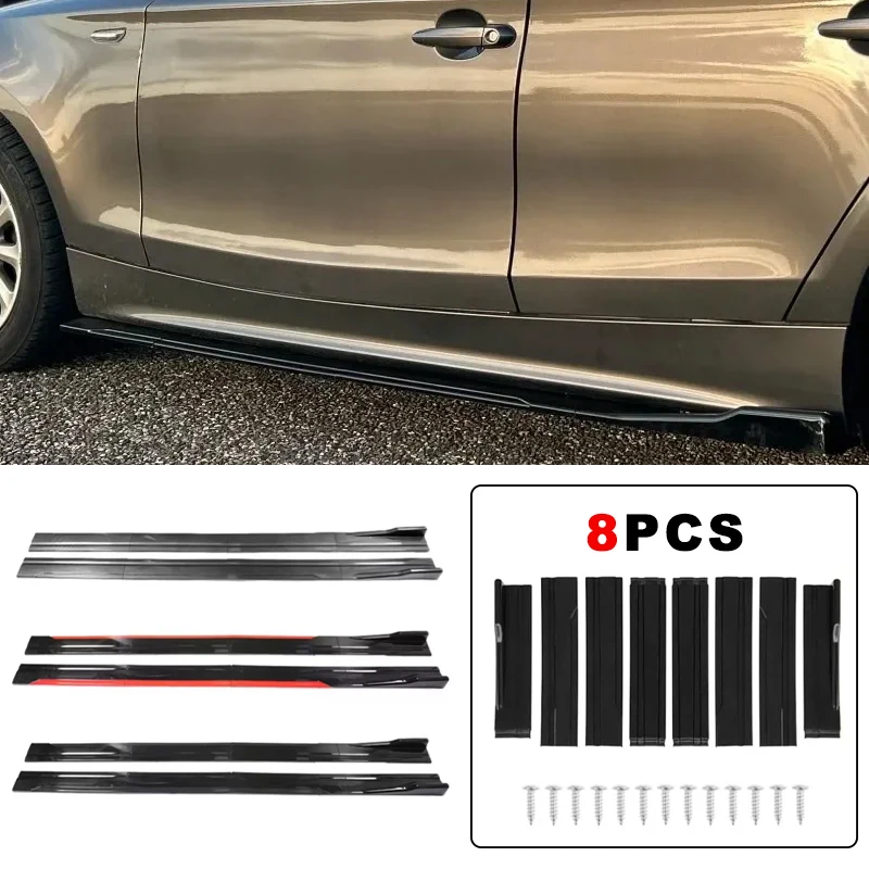 

Universal 2m/2.18m Side Skirt Extension Lips Sport Style Side Spoiler Splitter Car Modified Body Kit Exterior Accessories